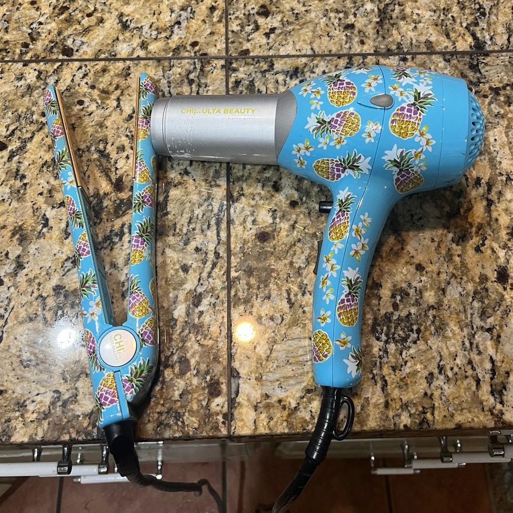 CHI Pineapple limited edition flat iron and blow dryer